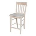 International Concepts Café Stool, 24" Seat Height, Unfinished S-6162